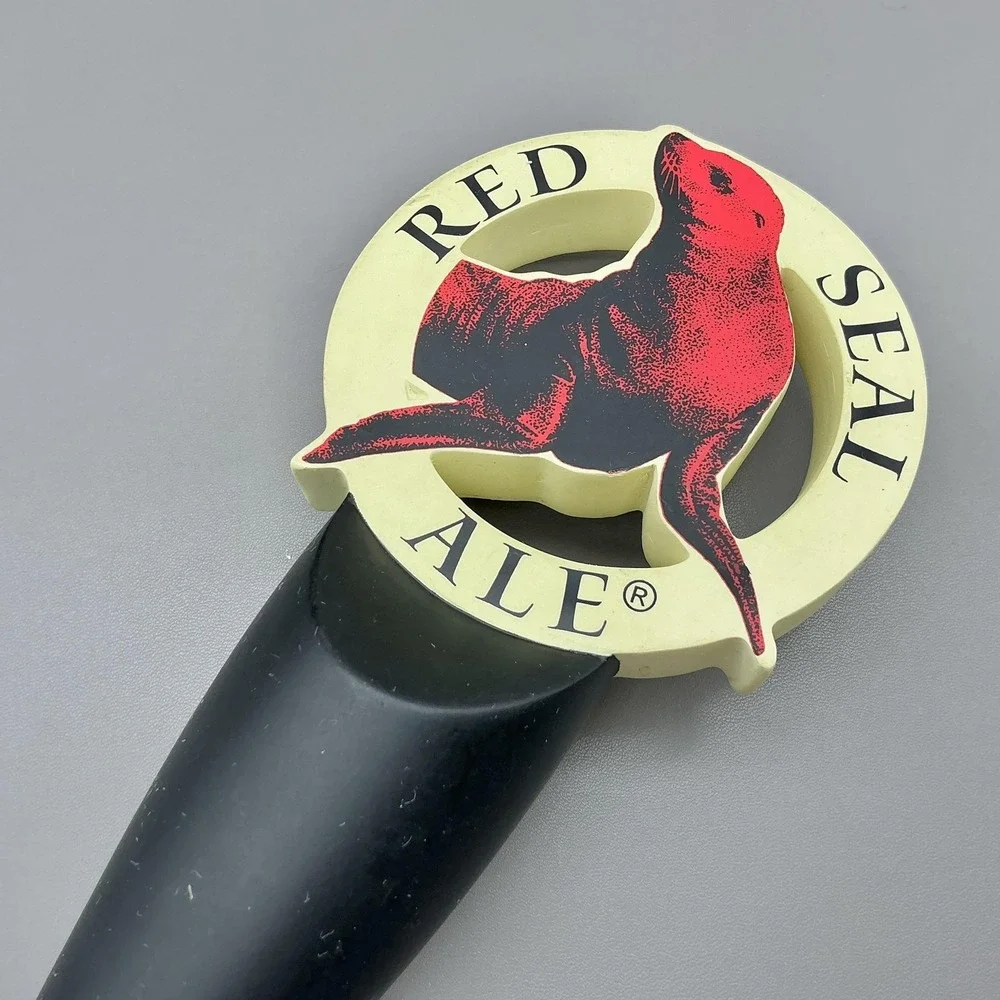 North Coast Brewing Co Red Seal Ale Beer Tap Handle Black Cream Seal Decor